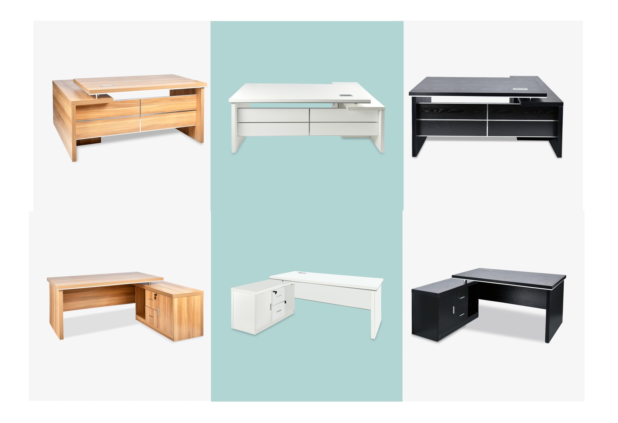 EXECUTIVE DESK WITH SIDE EXTENSION NASCO Office Furniture